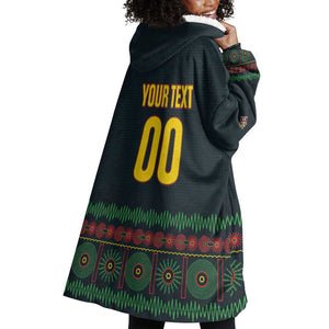 Custom Soccer 2026 Jamaica Wearable Blanket Hoodie Reggae Music Spirit