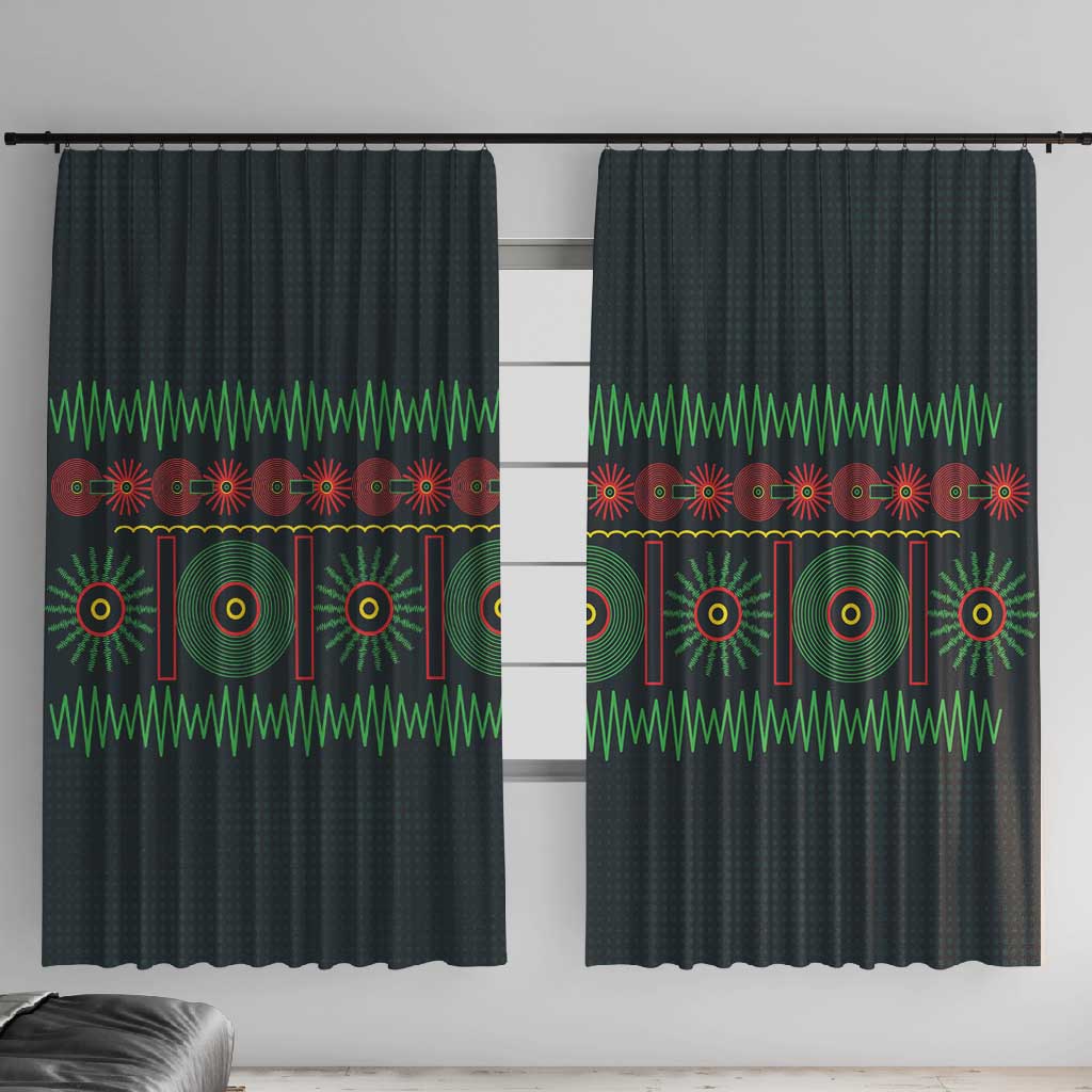 Soccer 2026 Jamaica Window Curtain Reggae Music Spirit