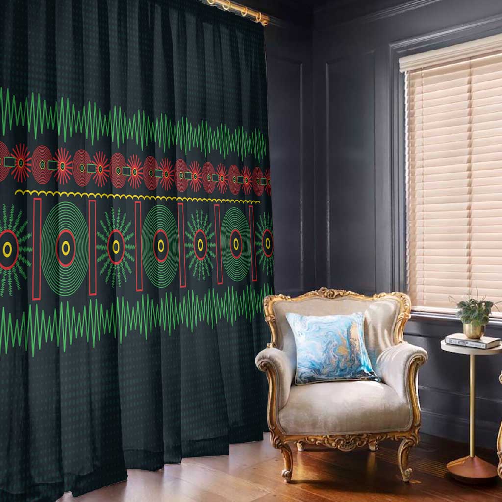 Soccer 2026 Jamaica Window Curtain Reggae Music Spirit