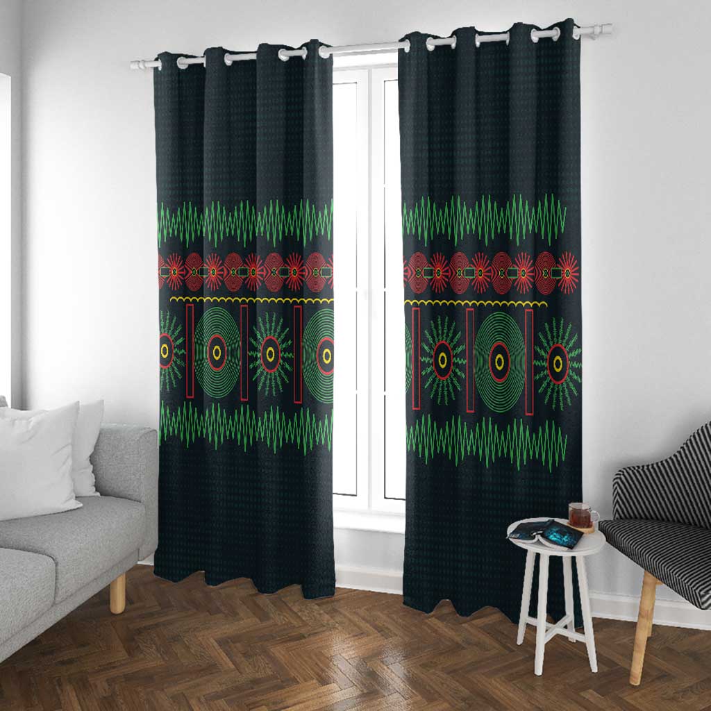 Soccer 2026 Jamaica Window Curtain Reggae Music Spirit