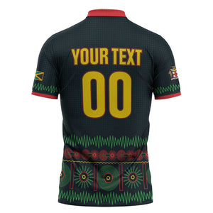 Custom Soccer 2026 Jamaica Zipper Polo Shirt Reggae Music Spirit