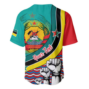 Personalized Mozambique Independence Day Baseball Jersey - June 25, Mozambiki Emblem