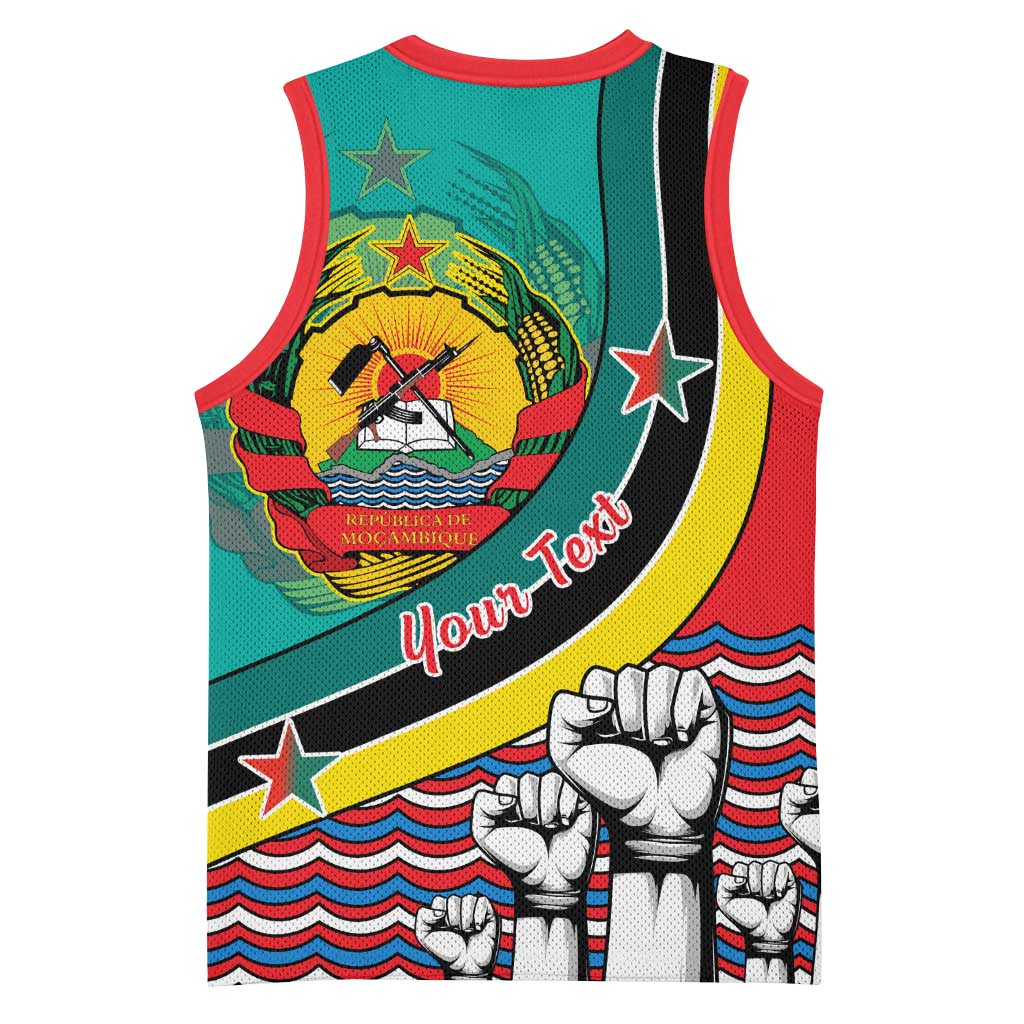 Personalized Mozambique Independence Day Basketball Jersey - June 25, Mozambiki Emblem LT01