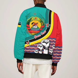 Personalized Mozambique Independence Day Bomber Jacket - June 25, Mozambiki Emblem