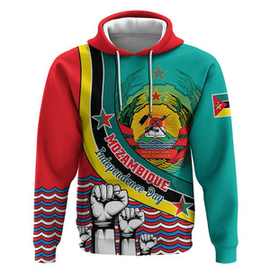 Personalized Mozambique Independence Day Hoodie - June 25, Mozambiki Emblem