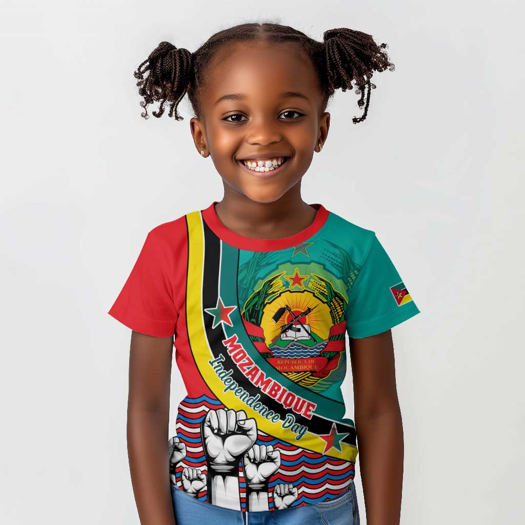 Personalized Mozambique Independence Day Kid T shirt - June 25, Mozambiki Emblem