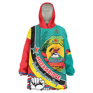 Personalized Mozambique Independence Day KId Wearable Blanket Hoodie - June 25, Mozambiki Emblem