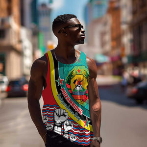 Personalized Mozambique Independence Day Men Tank Top - June 25, Mozambiki Emblem