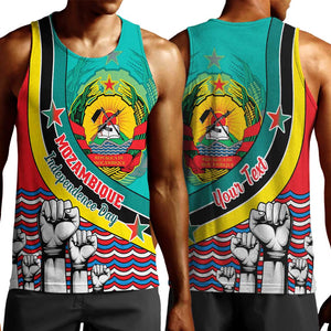 Personalized Mozambique Independence Day Men Tank Top - June 25, Mozambiki Emblem