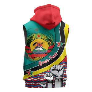 Personalized Mozambique Independence Day Sleeveless Hoodie - June 25, Mozambiki Emblem - African Pride