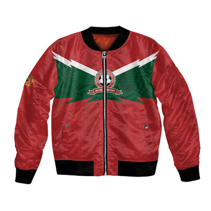 Custom Morocco 2026 Football Bomber Jacket Atlas Lionesses Born Winners