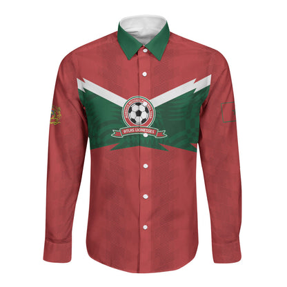 Custom Morocco 2026 Football Long Sleeve Button Shirt Atlas Lionesses Born Winners