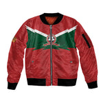 Custom Morocco 2026 Football Sleeve Zip Bomber Jacket Atlas Lionesses Born Winners