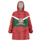 Custom Morocco 2026 Football Wearable Blanket Hoodie Atlas Lionesses Born Winners