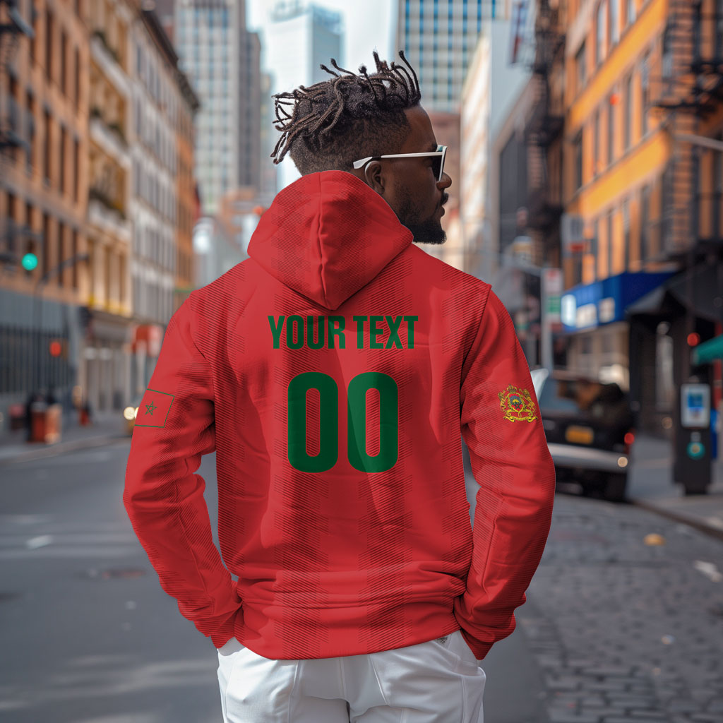 Custom Morocco 2026 Football Zip Hoodie Atlas Lionesses Born Winners