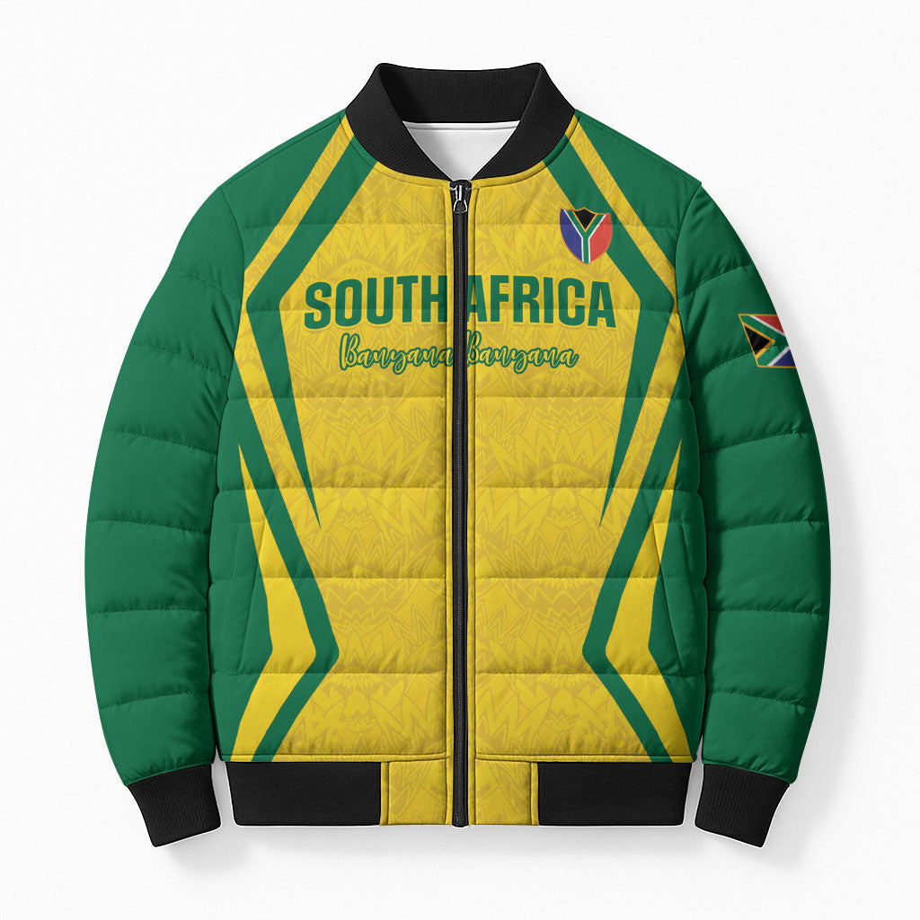 Custom South Africa 2026 Football Bomber Puffer Jacket Banyana Banyana