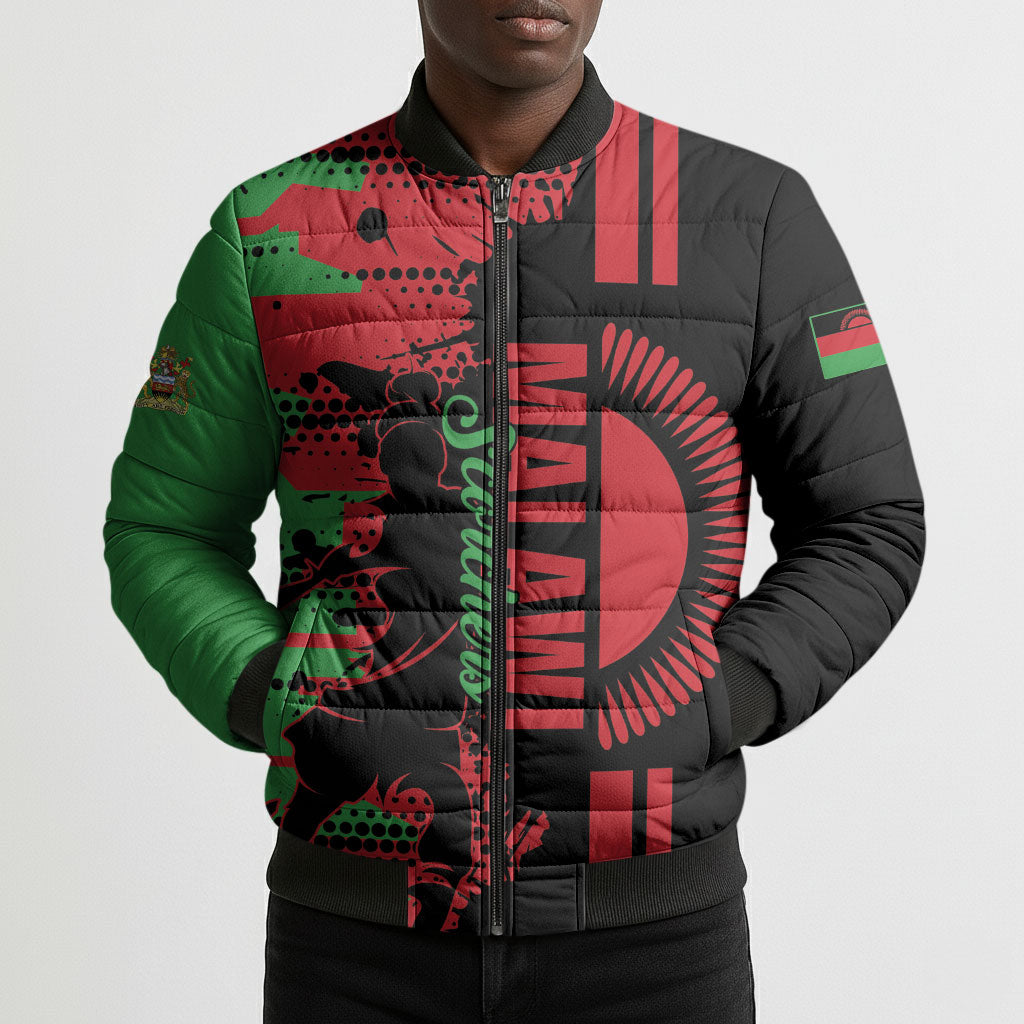Custom Malawi 2026 Football Bomber Puffer Jacket Go Scorchers Go Champions