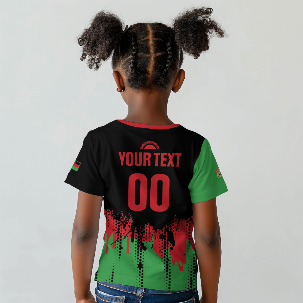 Custom Malawi 2026 Football Kid T shirt Go Scorchers Go Champions