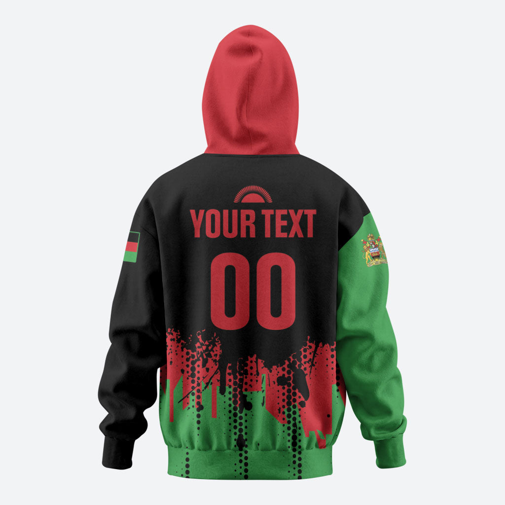Custom Malawi 2026 Football Zip Hoodie Go Scorchers Go Champions