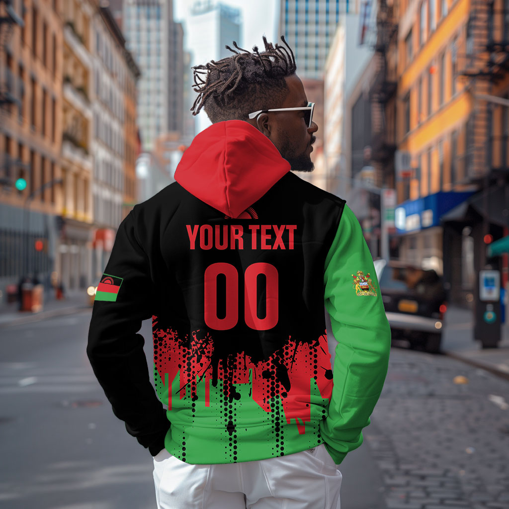 Custom Malawi 2026 Football Zip Hoodie Go Scorchers Go Champions