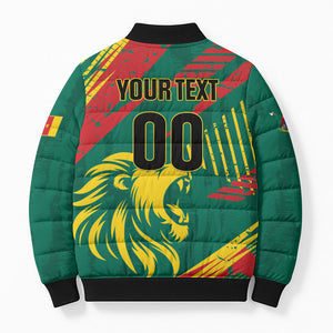 Custom Cameroon 2026 Football Bomber Puffer Jacket Les Lionnes Indomptables