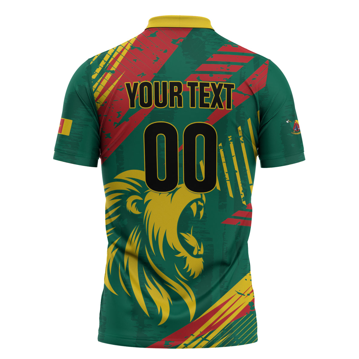 Custom Cameroon 2026 Football Zipper Polo Shirt Les Lionnes Indomptables