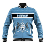 Personalized Botswana Baseball Jacket with Tswana Pula and African Pattern LT01