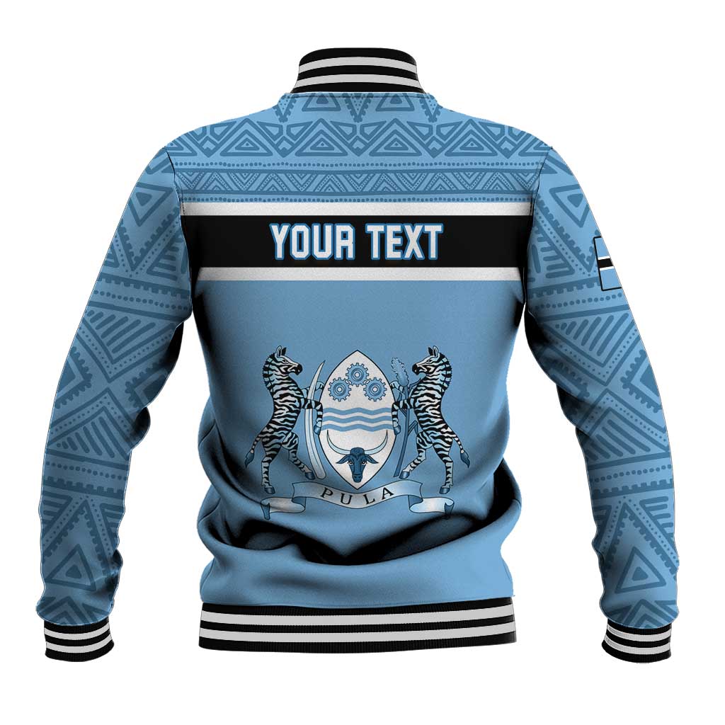 Personalized Botswana Baseball Jacket with Tswana Pula and African Pattern LT01