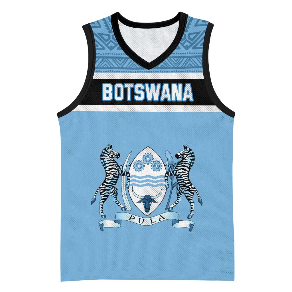 Personalized Botswana Basketball Jersey with Tswana Pula and African Pattern LT01