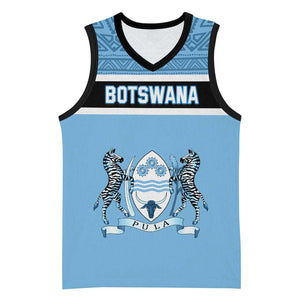 Personalized Botswana Basketball Jersey with Tswana Pula and African Pattern LT01