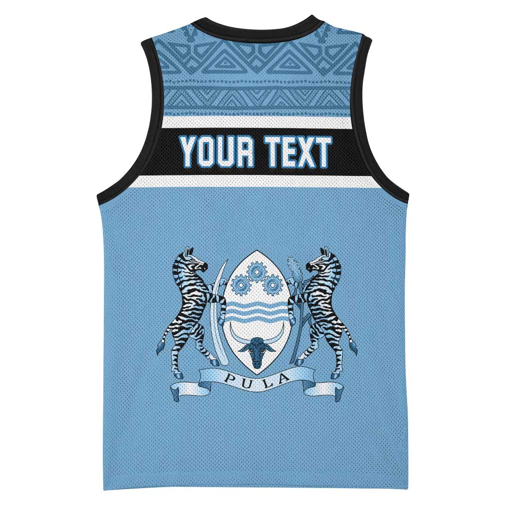Personalized Botswana Basketball Jersey with Tswana Pula and African Pattern LT01