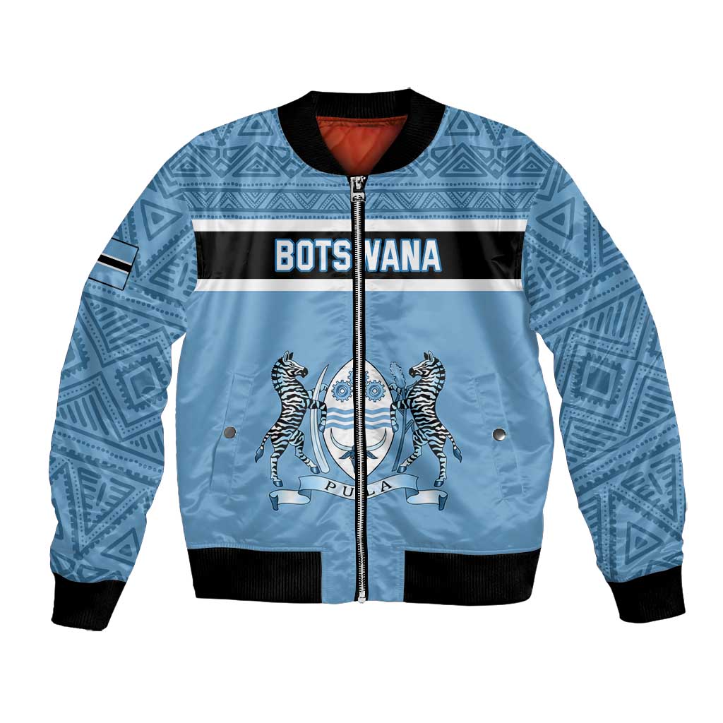 Personalized Botswana Bomber Jacket with Tswana Pula and African Pattern