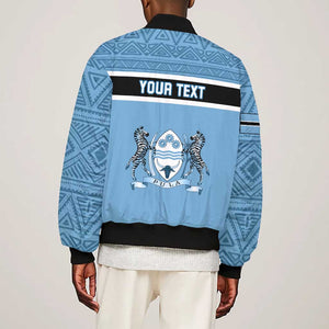 Personalized Botswana Bomber Jacket with Tswana Pula and African Pattern