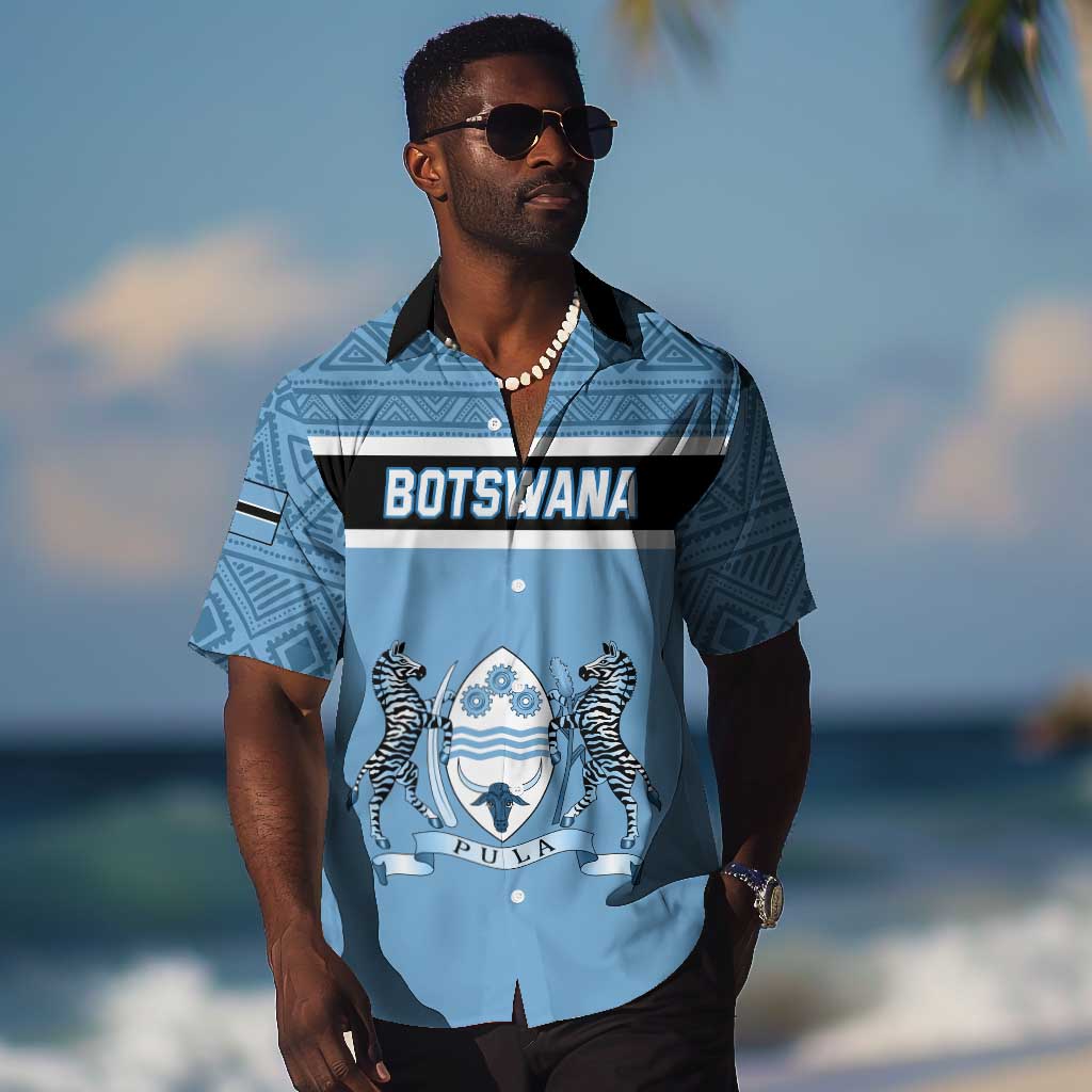 Personalized Botswana Hawaiian Shirt with Tswana Pula and African Pattern