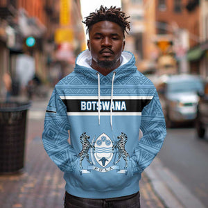 Personalized Botswana Hoodie with Tswana Pula and African Pattern