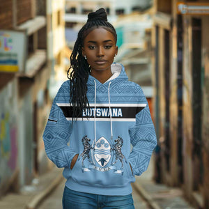 Personalized Botswana Hoodie with Tswana Pula and African Pattern