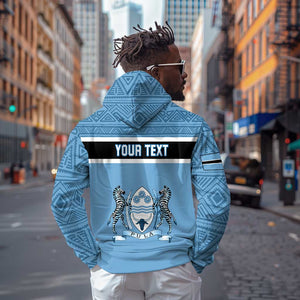 Personalized Botswana Hoodie with Tswana Pula and African Pattern