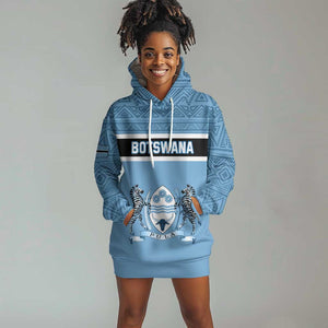 Personalized Botswana Hoodie Dress with Tswana Pula and African Pattern