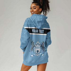 Personalized Botswana Hoodie Dress with Tswana Pula and African Pattern