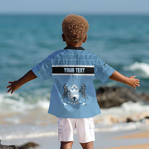 Personalized Botswana Kid Hawaiian Shirt with Tswana Pula and African Pattern