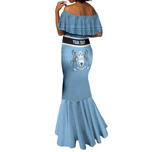 Personalized Botswana Mermaid Dress with Tswana Pula and African Pattern