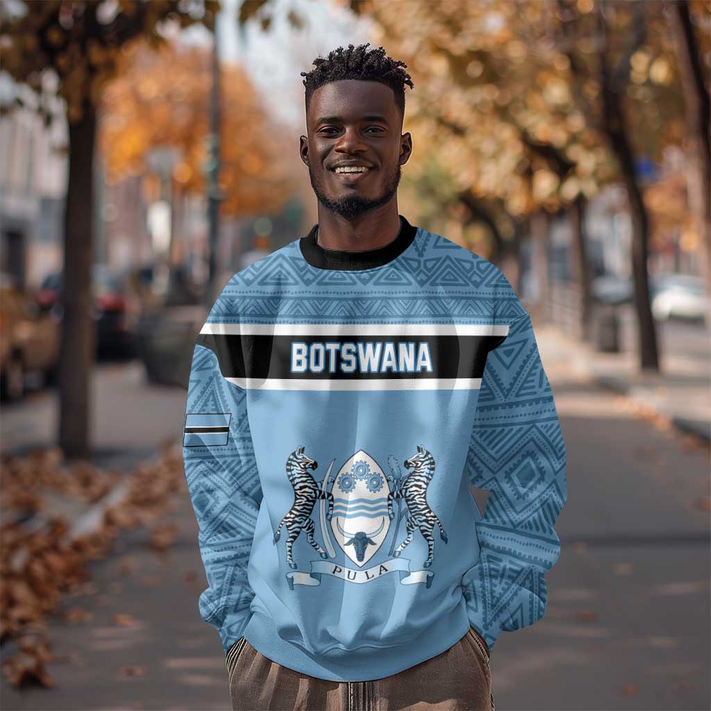 Personalized Botswana Sweatshirt with Tswana Pula and African Pattern