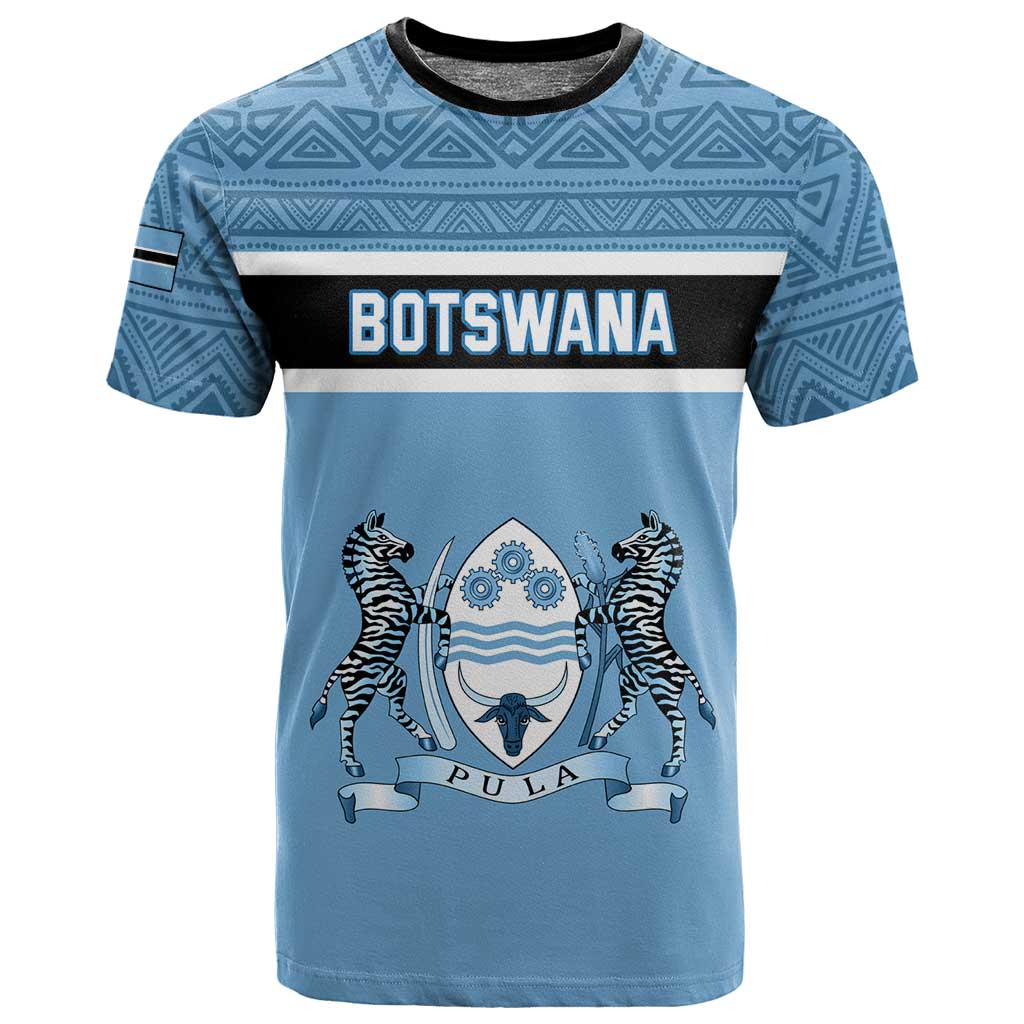 Personalized Botswana T shirt with Tswana Pula and African Pattern