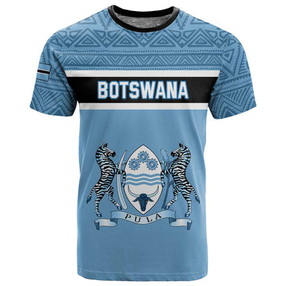 Personalized Botswana T shirt with Tswana Pula and African Pattern
