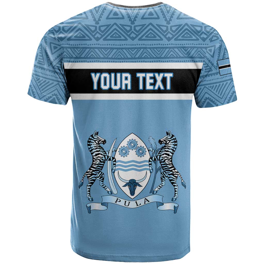 Personalized Botswana T shirt with Tswana Pula and African Pattern