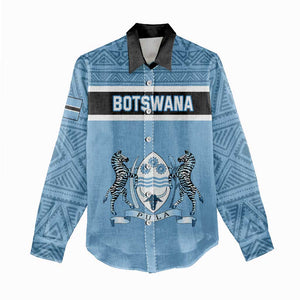 Personalized Botswana Women Casual Shirt with Tswana Pula and African Pattern