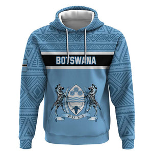 Personalized Botswana Zip Hoodie with Tswana Pula and African Pattern