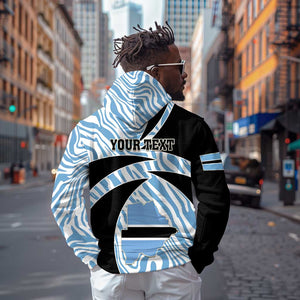 Personalized Botswana Independence Day Hoodie - Lefatshe la Botswana with Zebra Pattern