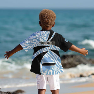 Personalized Botswana Independence Day Kid Hawaiian Shirt - Lefatshe la Botswana with Zebra Pattern