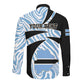 Personalized Botswana Independence Day Long Sleeve Button Shirt - Lefatshe la Botswana with Zebra Pattern